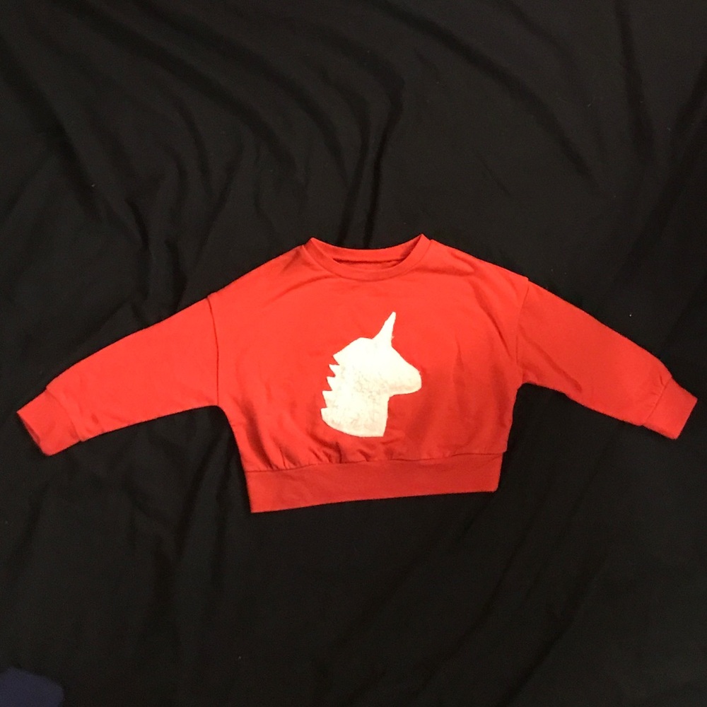 Tucker + Tate 3T red unicorn sweatshirt
